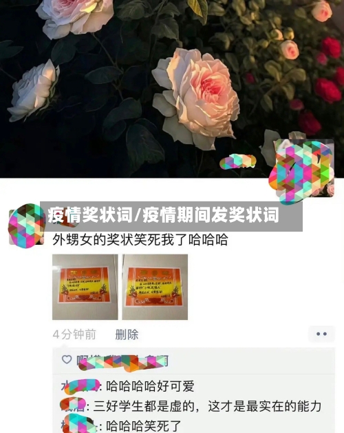疫情奖状词/疫情期间发奖状词-第3张图片