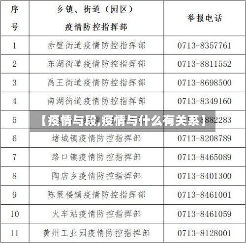 【疫情与段,疫情与什么有关系】